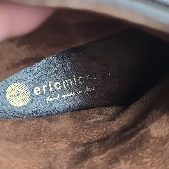 Eric Michael Womens Brown Leather Wedge Booties Handmade In Spain EU 40, US 9 - Picture 9 of 10